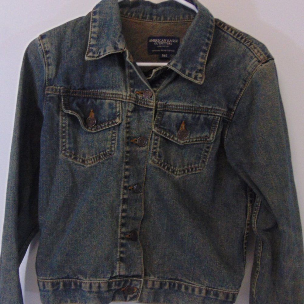 Vtg American Eagle Made in the USA Jean Jacket Med